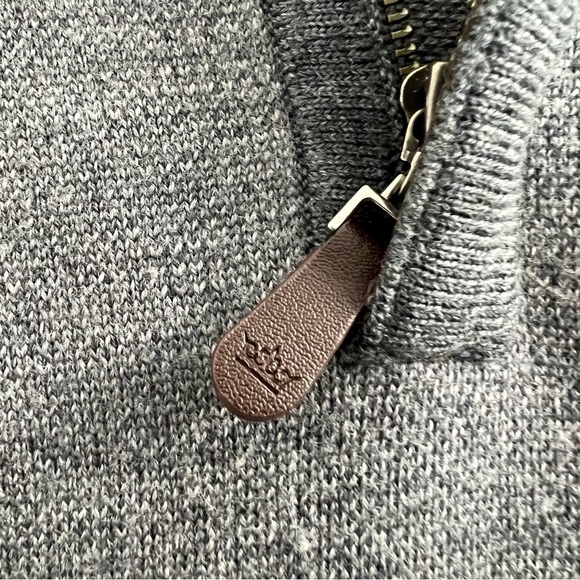 Peter Millar Men’s Grey 1/4 Zip Golf Pullover Merino Wool Sweater, Grey size M - Picture 3 of 5